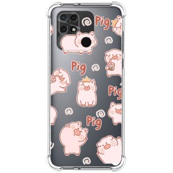Funda Silicona Antigolpes para Xiaomi Redmi 10C diseño Cerdos Dibujos