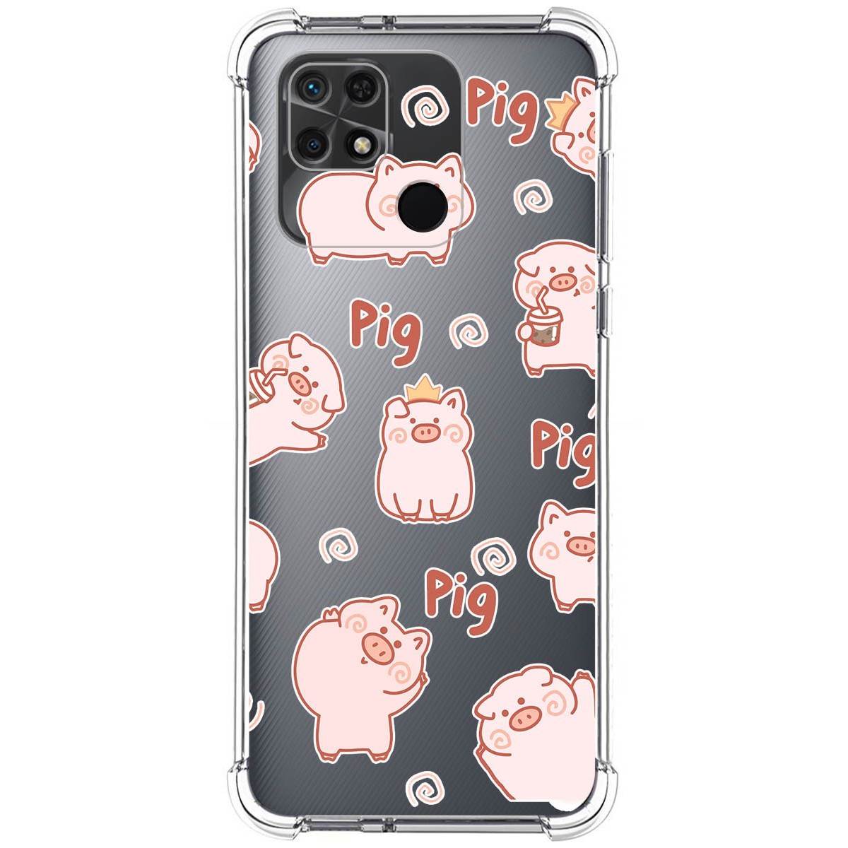 Funda Silicona Antigolpes para Xiaomi Redmi 10C diseño Cerdos Dibujos