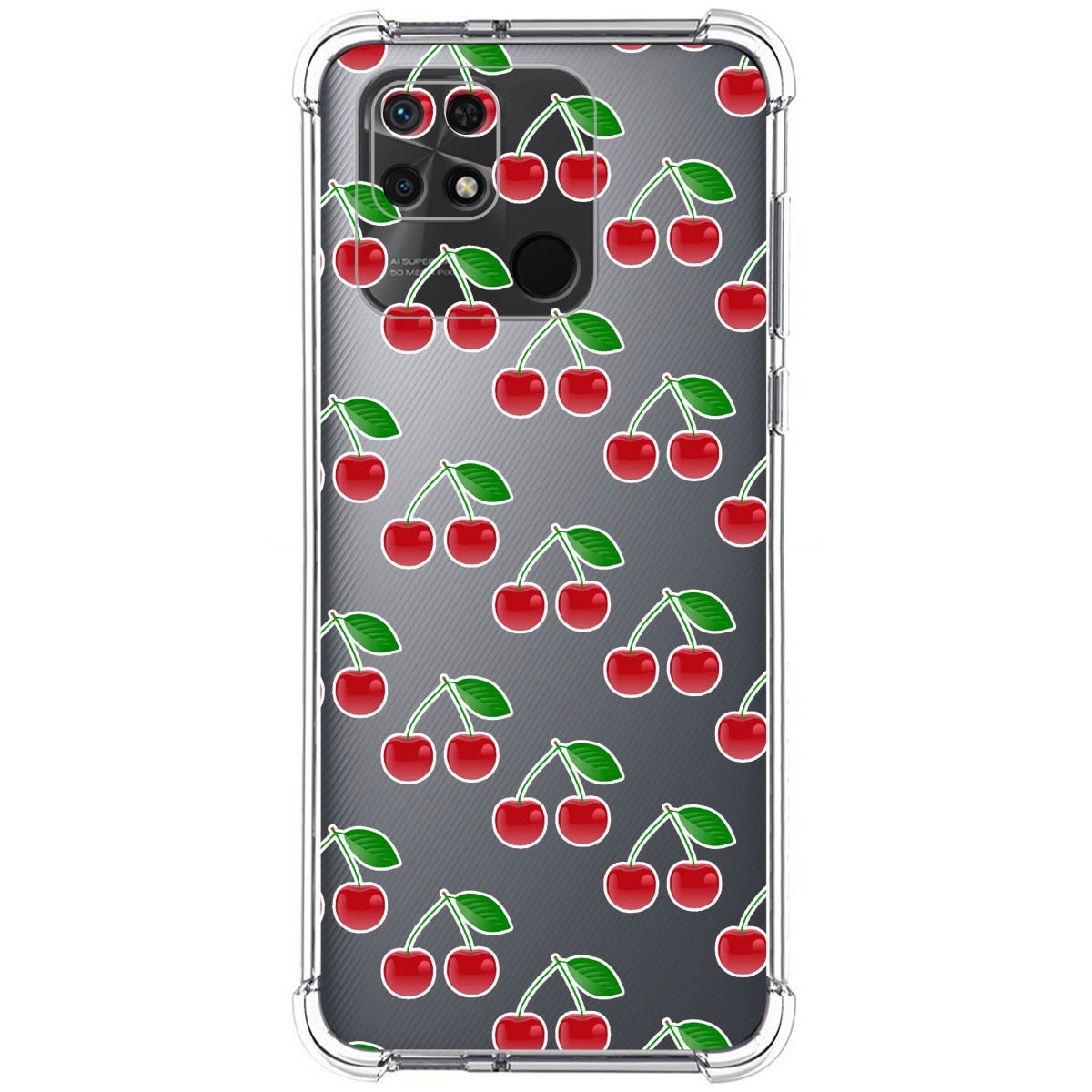 Funda Silicona Antigolpes para Xiaomi Redmi 10C diseño Cerezas Dibujos