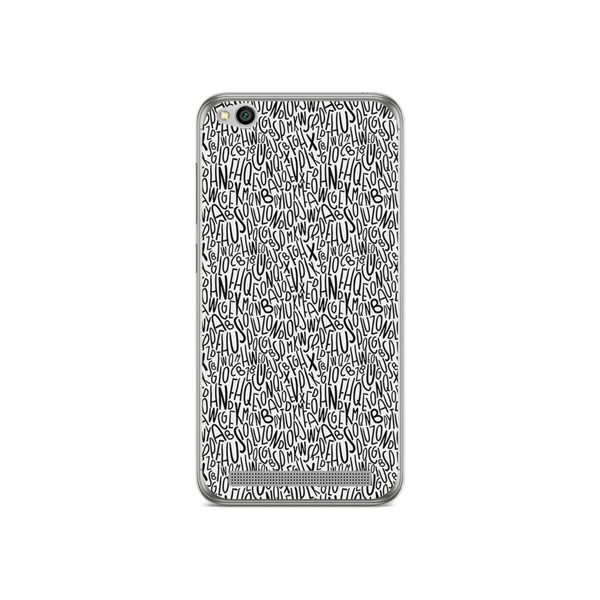 Funda Gel Tpu para Xiaomi Redmi 5A Diseño Letras Dibujos