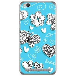 Funda Gel Tpu para Xiaomi Redmi 5A Diseño Mariposas Dibujos