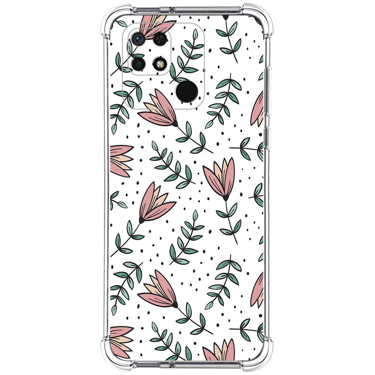 Funda Silicona Antigolpes para Xiaomi Redmi 10C diseño Flores 01 Dibujos