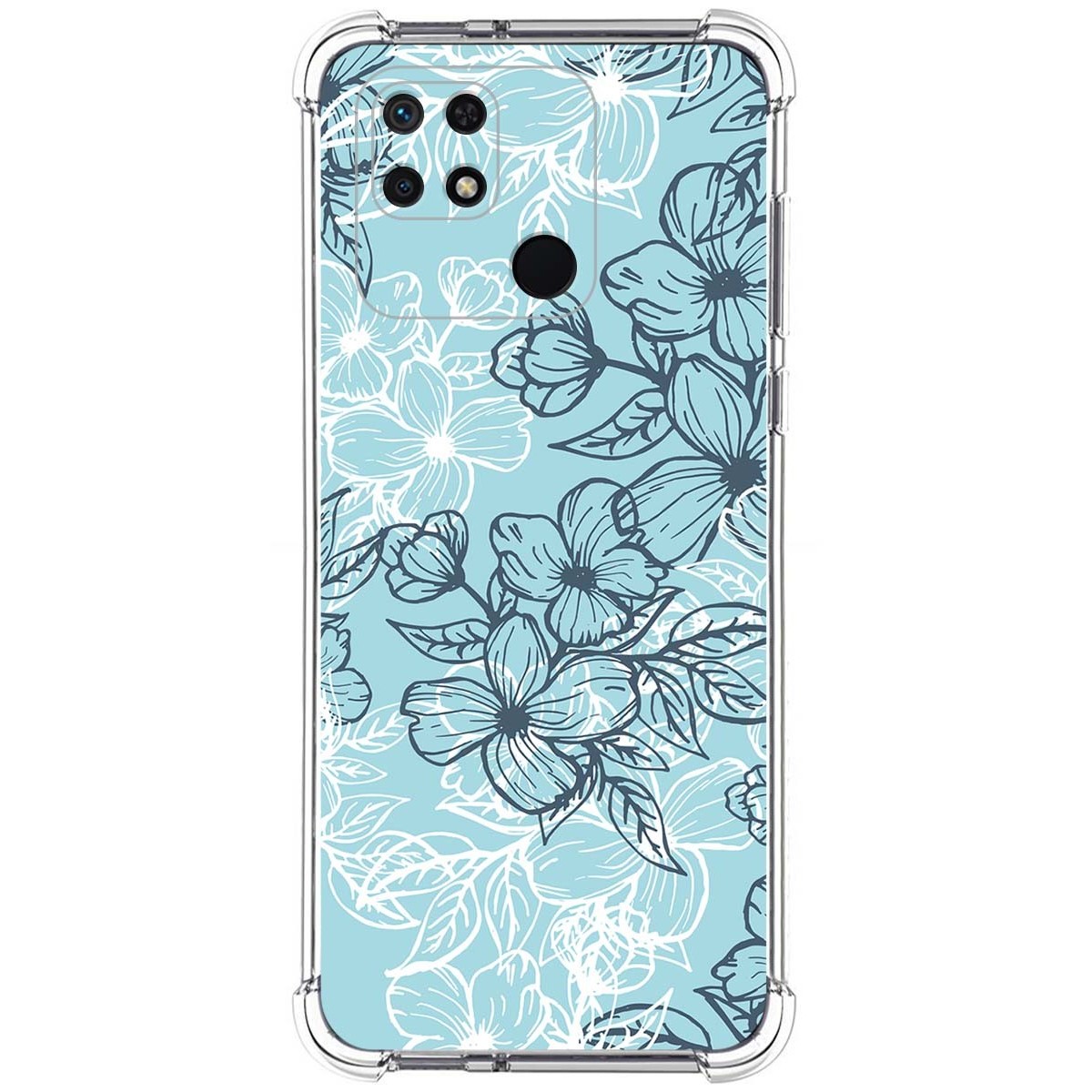 Funda Silicona Antigolpes para Xiaomi Redmi 10C diseño Flores 03 Dibujos
