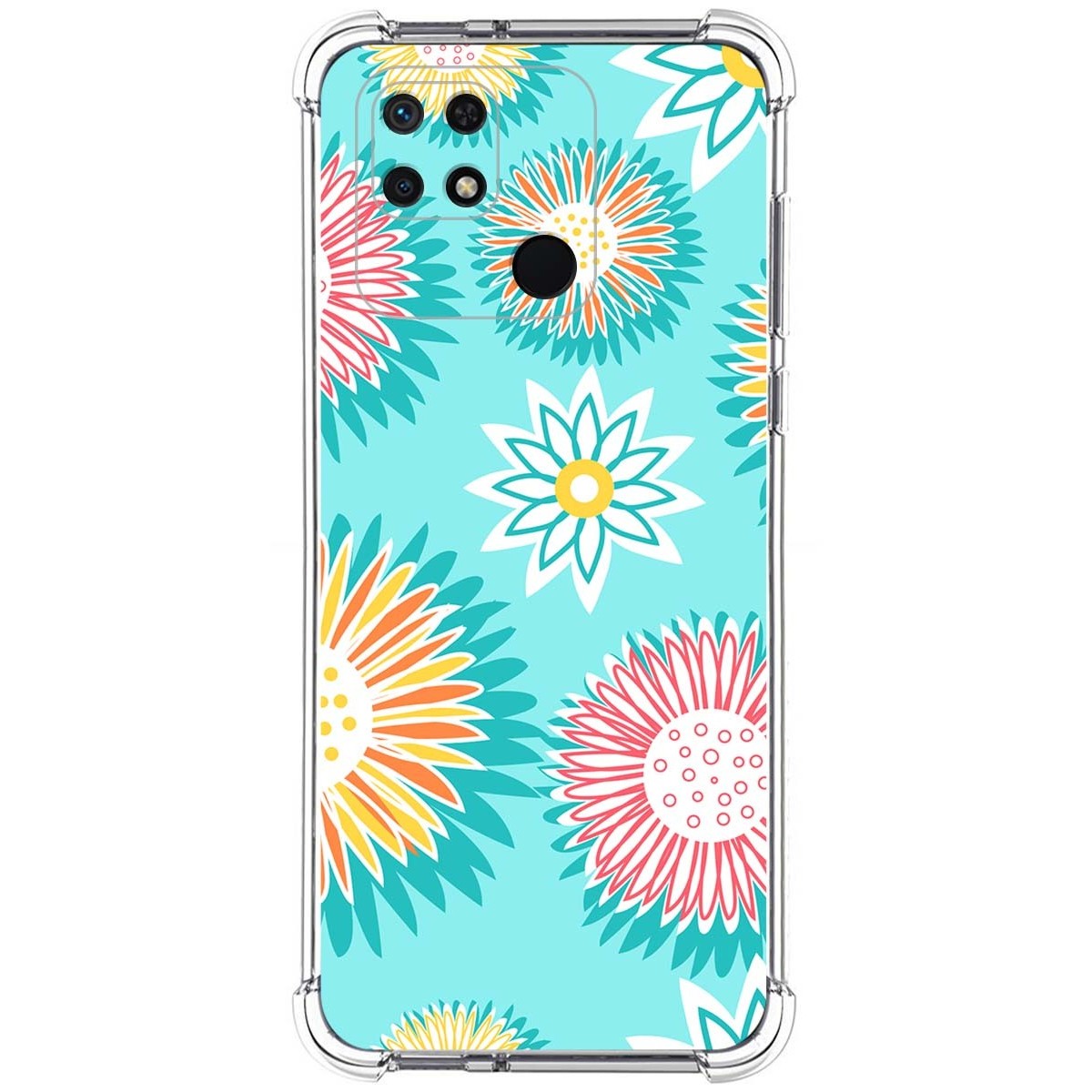 Funda Silicona Antigolpes para Xiaomi Redmi 10C diseño Flores 05 Dibujos