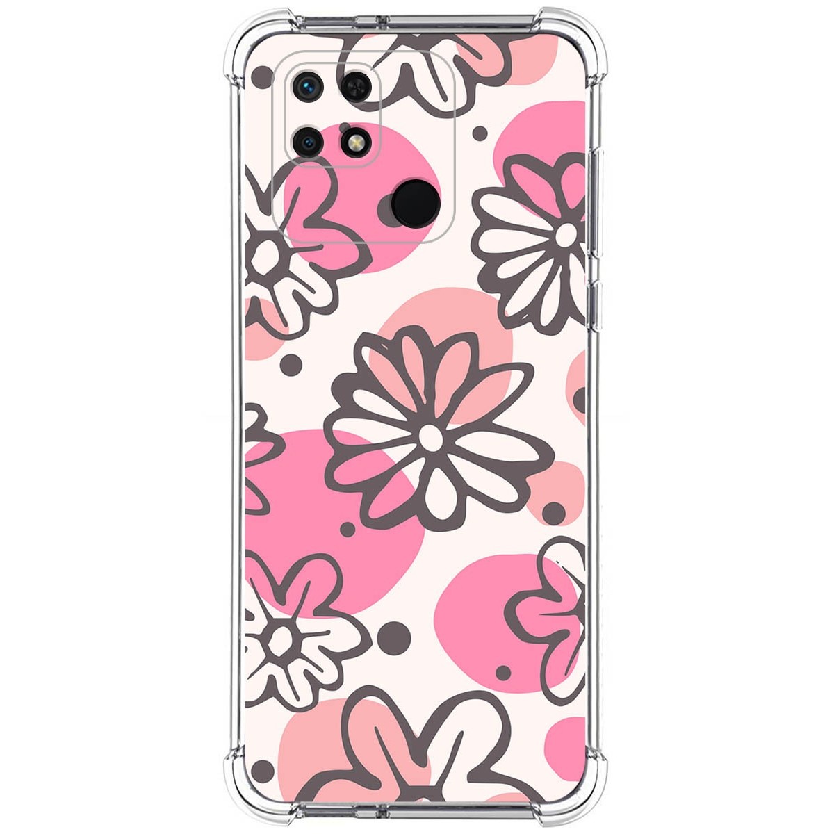 Funda Silicona Antigolpes para Xiaomi Redmi 10C diseño Flores 09 Dibujos