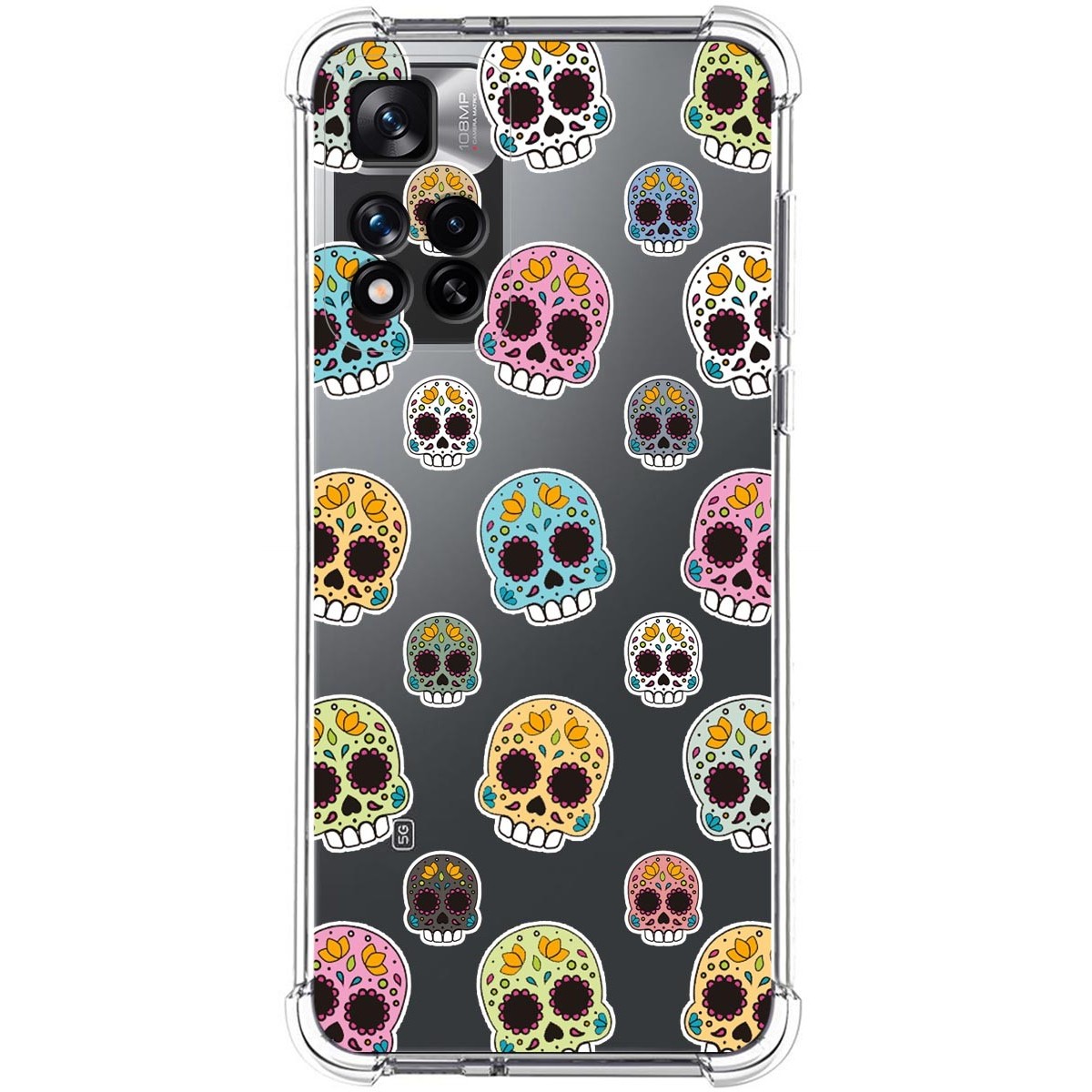 Funda Silicona Antigolpes para Xiaomi Redmi Note 11 Pro+ Plus 5G diseño Catrina Dibujos