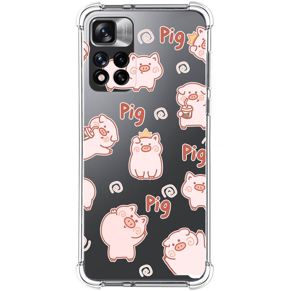 Funda Silicona Antigolpes para Xiaomi Redmi Note 11 Pro+ Plus 5G diseño Cerdos Dibujos