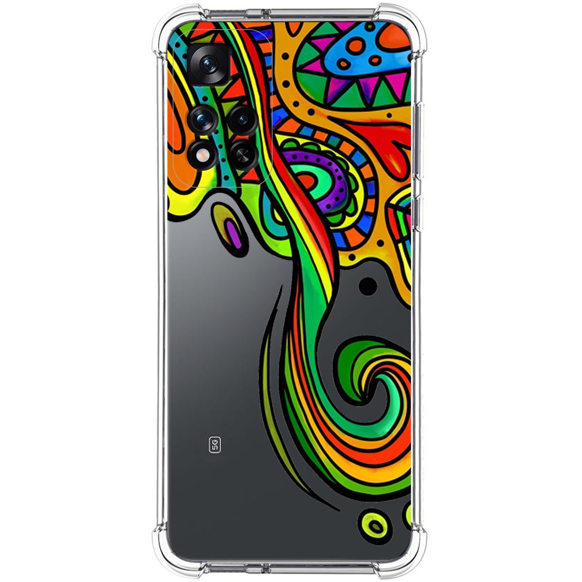 Funda Silicona Antigolpes para Xiaomi Redmi Note 11 Pro+ Plus 5G diseño Colores Dibujos