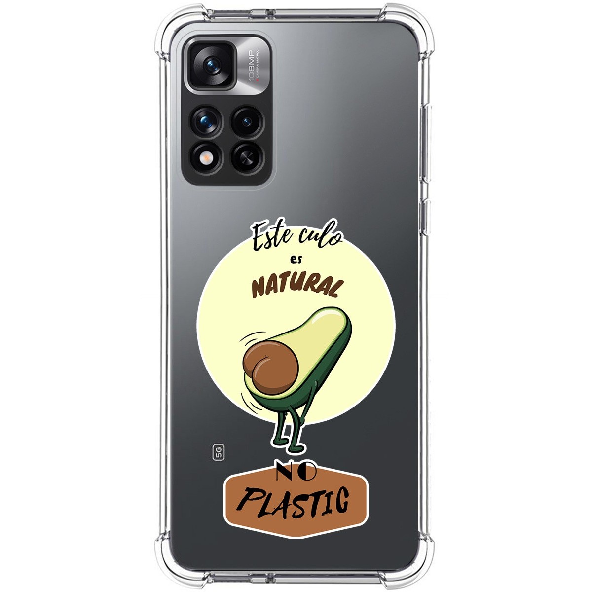 Funda Silicona Antigolpes para Xiaomi Redmi Note 11 Pro+ Plus 5G diseño Culo Natural Dibujos