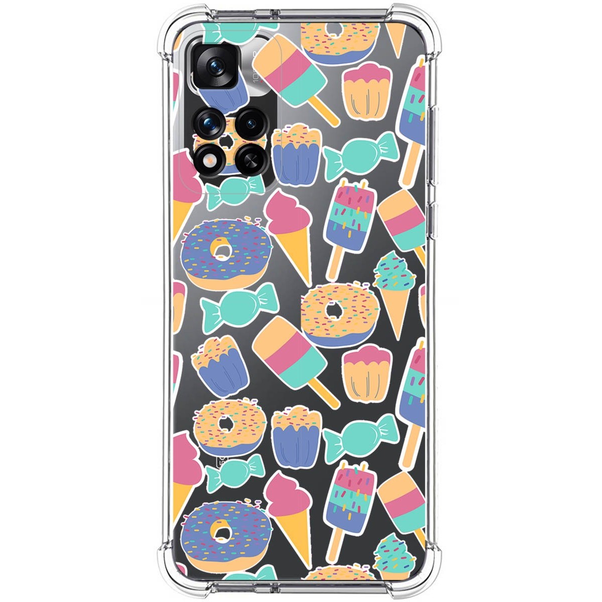 Funda Silicona Antigolpes para Xiaomi Redmi Note 11 Pro+ Plus 5G diseño Dulces 02 Dibujos
