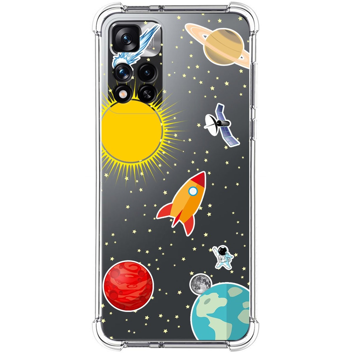 Funda Silicona Antigolpes para Xiaomi Redmi Note 11 Pro+ Plus 5G diseño Espacio Dibujos