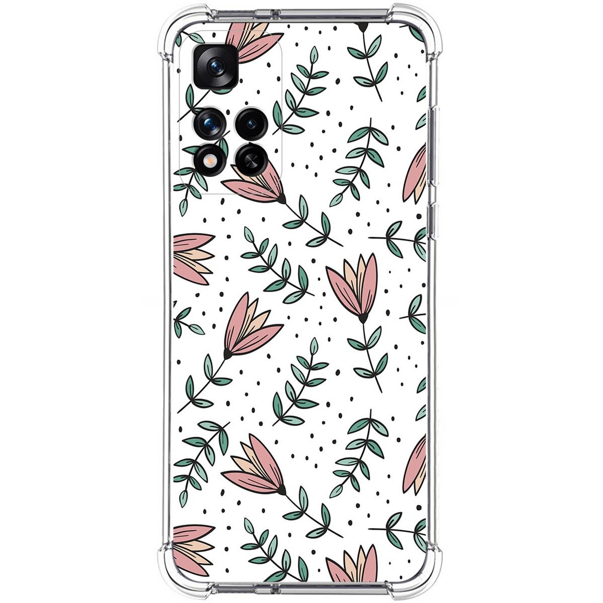 Funda Silicona Antigolpes para Xiaomi Redmi Note 11 Pro+ Plus 5G diseño Flores 01 Dibujos