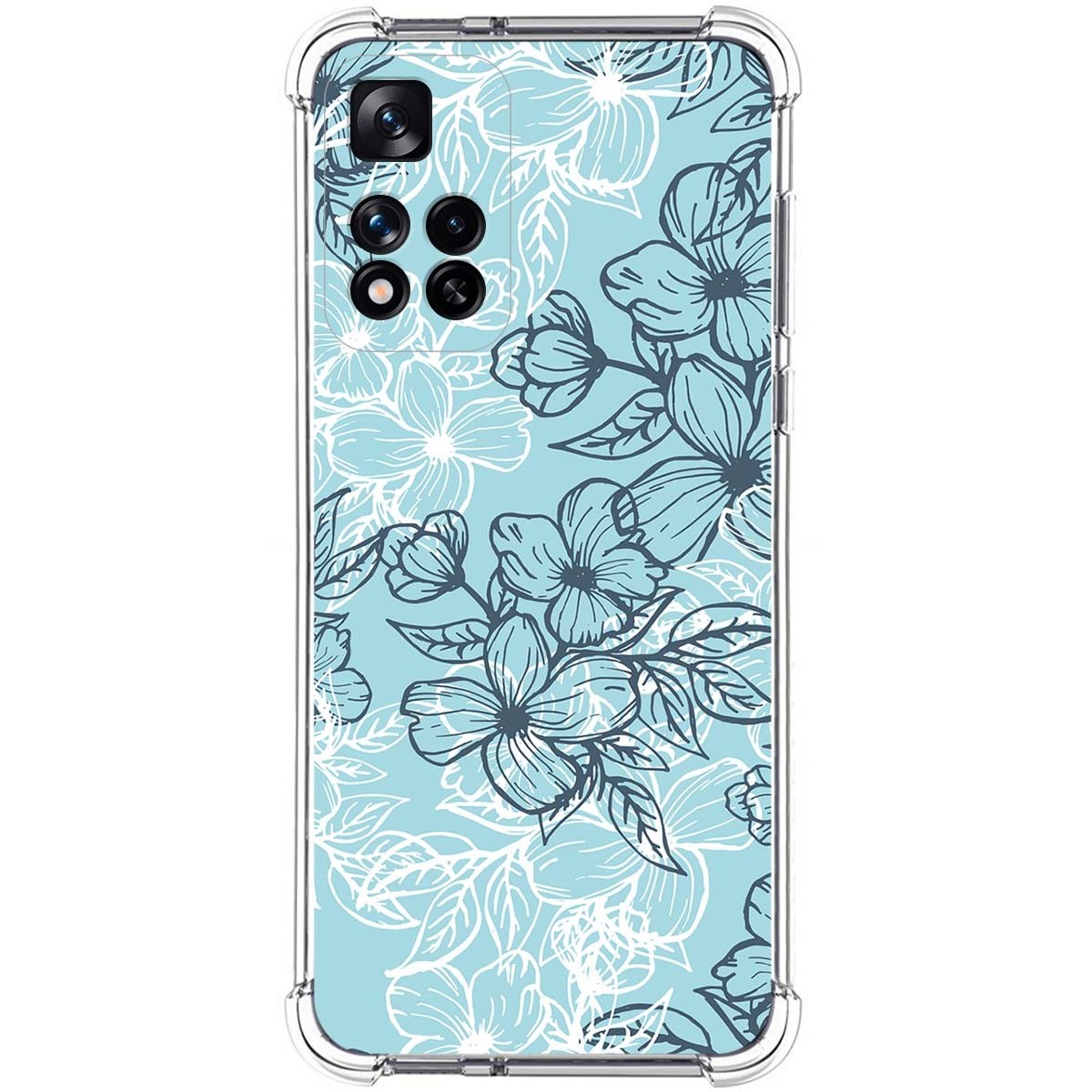 Funda Silicona Antigolpes para Xiaomi Redmi Note 11 Pro+ Plus 5G diseño Flores 03 Dibujos