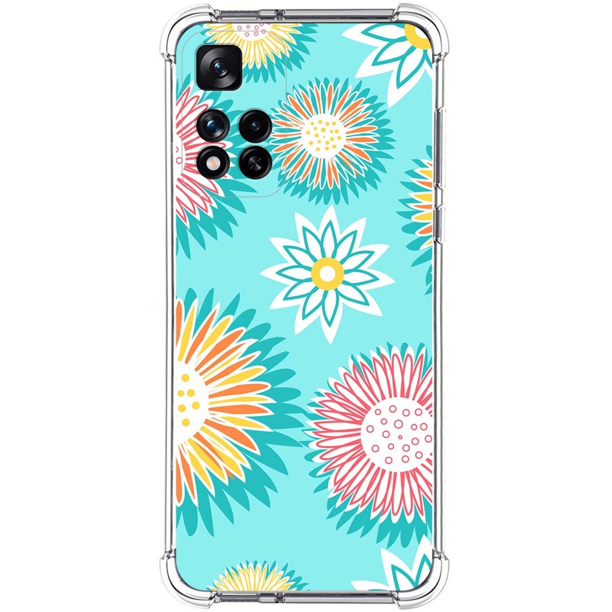 Funda Silicona Antigolpes para Xiaomi Redmi Note 11 Pro+ Plus 5G diseño Flores 05 Dibujos