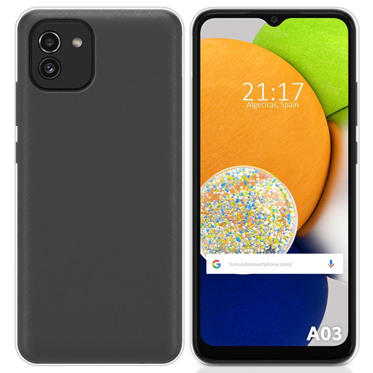 Funda Silicona Gel TPU Transparente para Samsung Galaxy A03