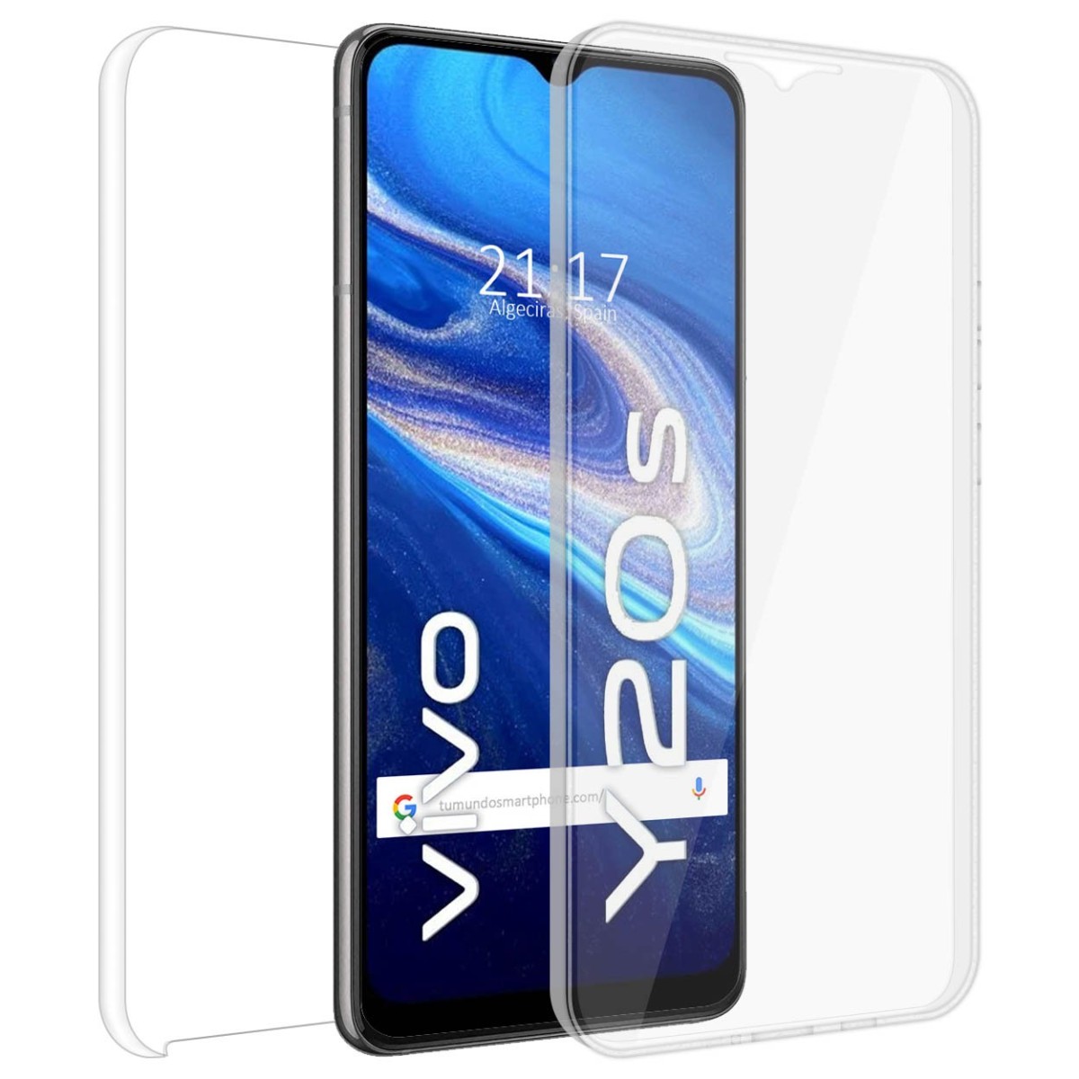 Funda Doble Transparente Pc + Tpu Full Body 360 para Vivo Y20s / Y11s