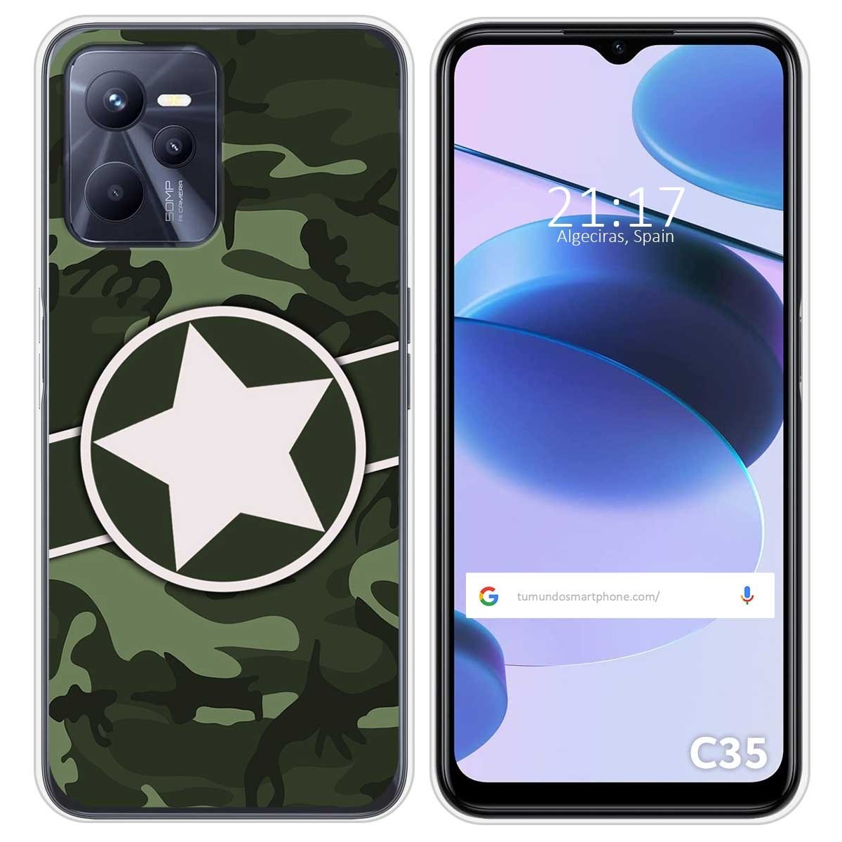 Funda Silicona para Realme C35 diseño Camuflaje 01 Dibujos