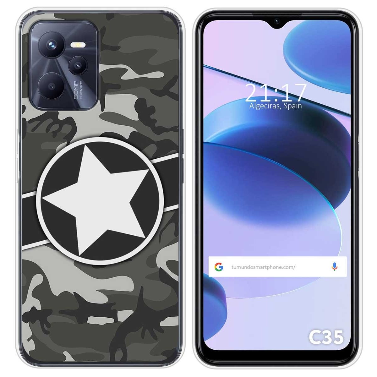Funda Silicona para Realme C35 diseño Camuflaje 02 Dibujos