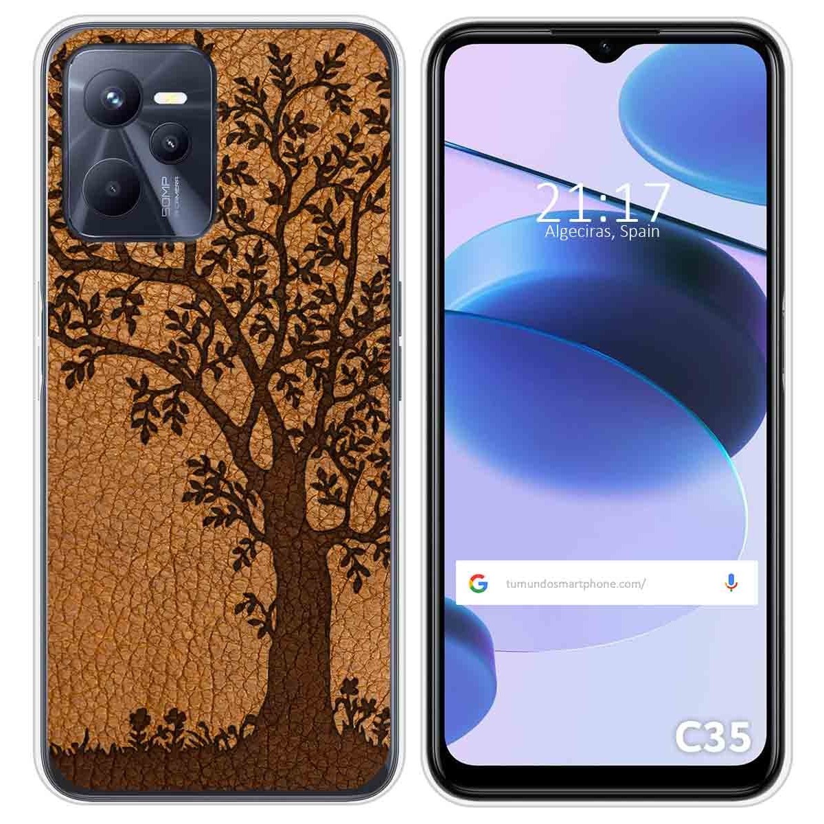 Funda Silicona para Realme C35 diseño Cuero 03 Dibujos