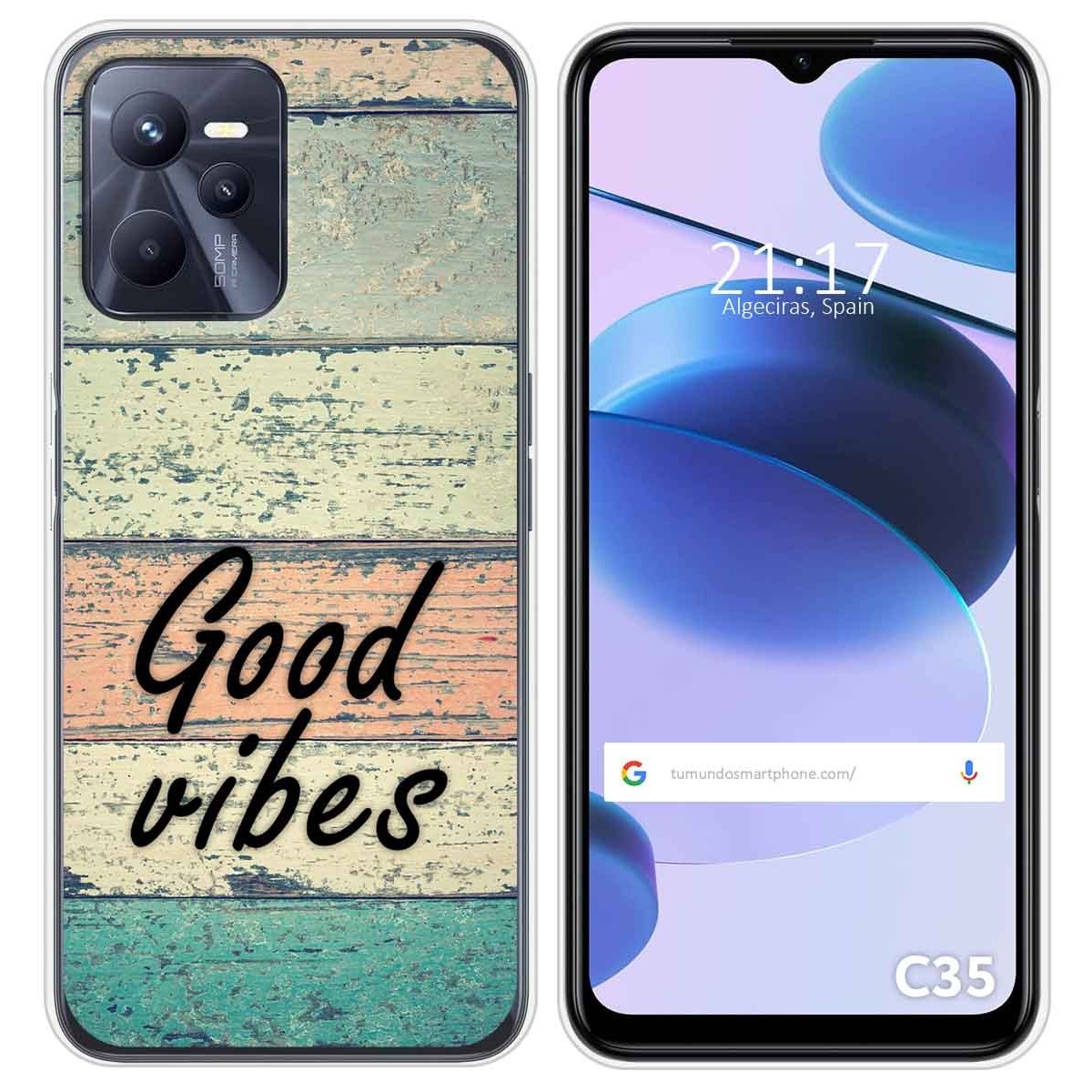 Funda Silicona para Realme C35 diseño Madera 01 Dibujos