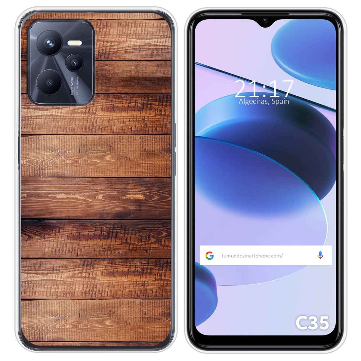 Funda Silicona para Realme C35 diseño Madera 02 Dibujos