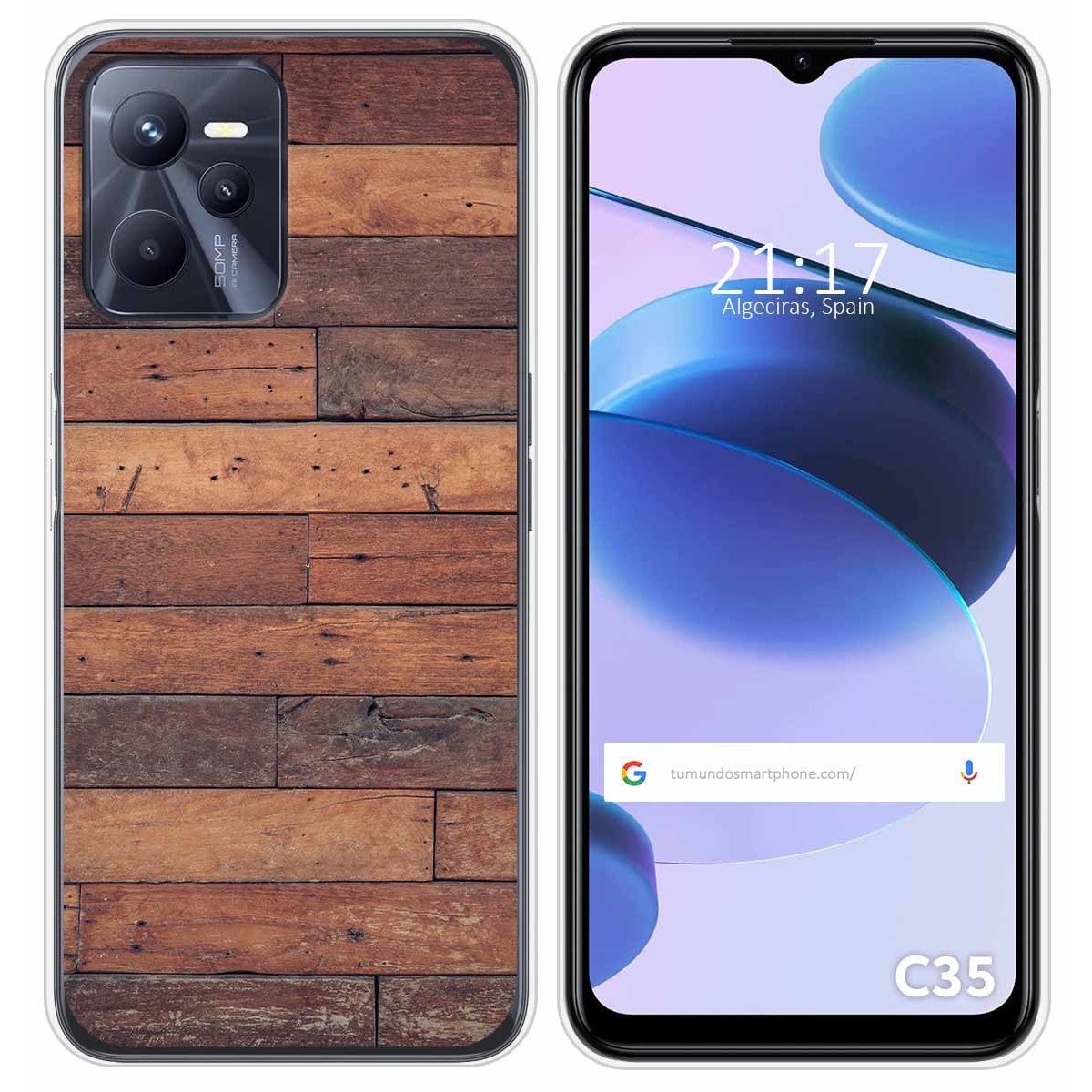 Funda Silicona para Realme C35 diseño Madera 03 Dibujos