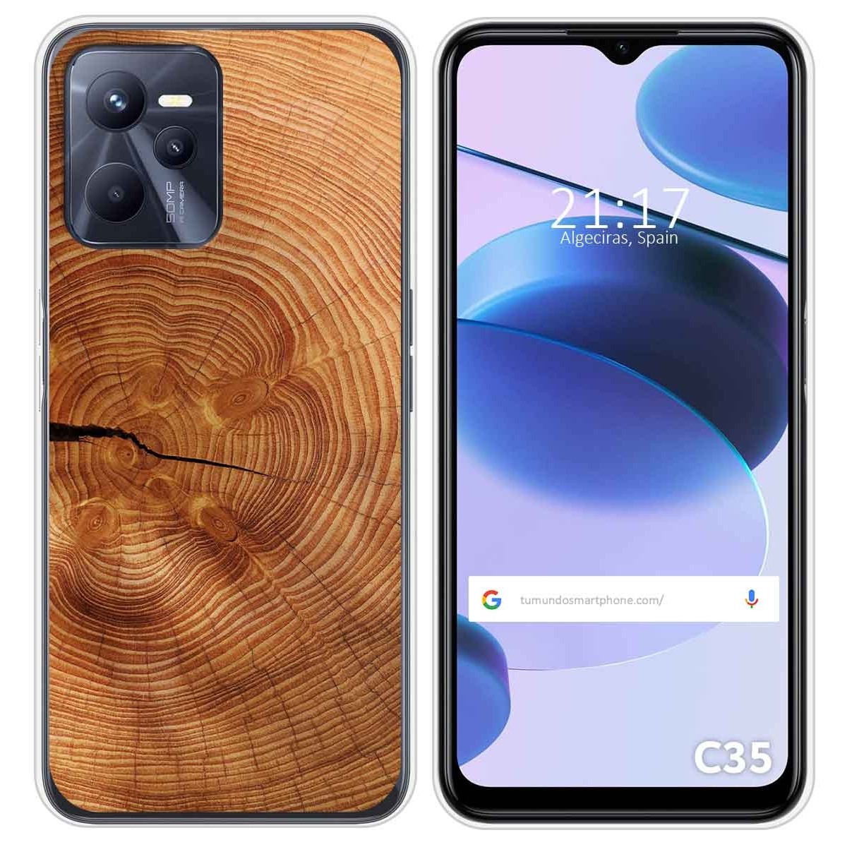 Funda Silicona para Realme C35 diseño Madera 04 Dibujos