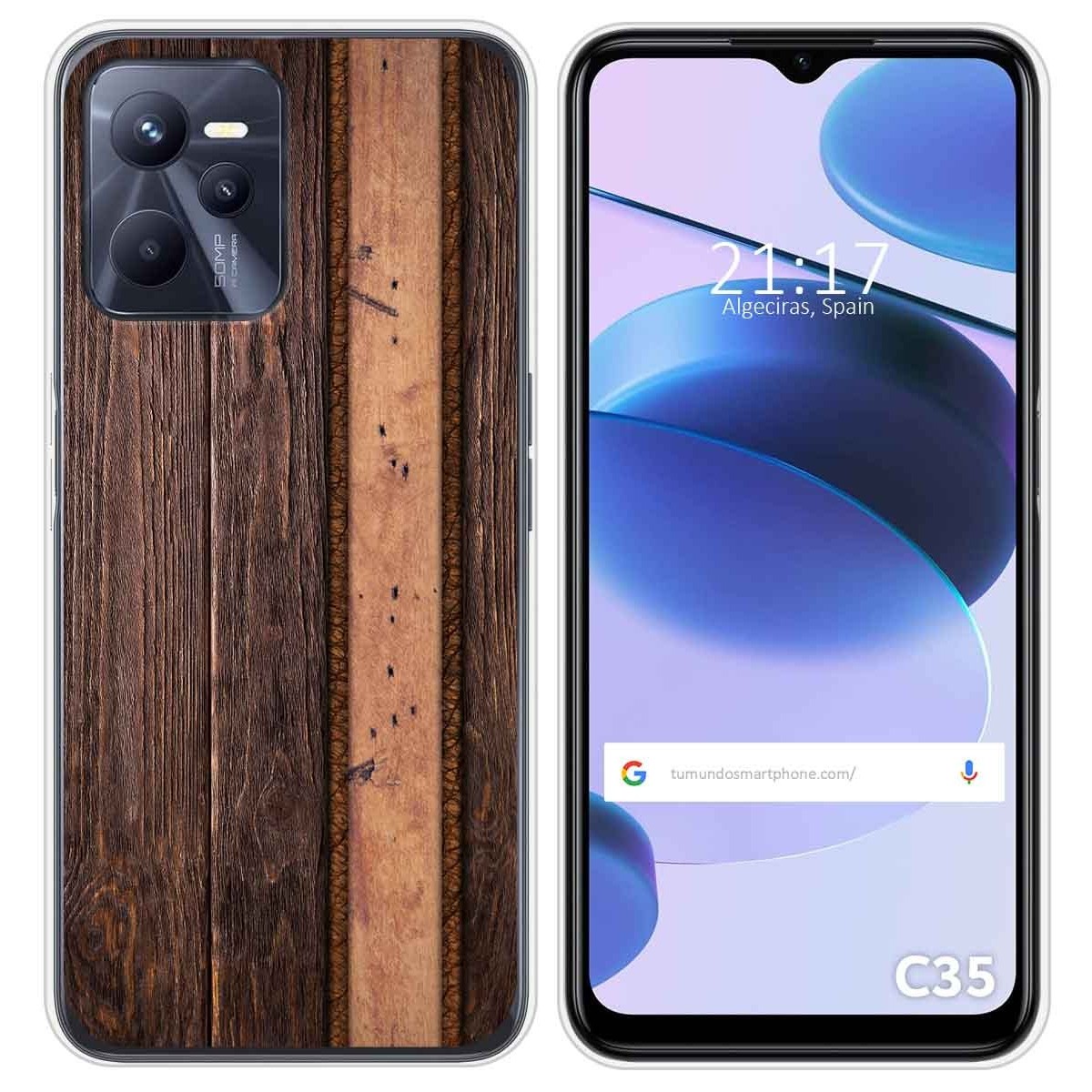 Funda Silicona para Realme C35 diseño Madera 05 Dibujos