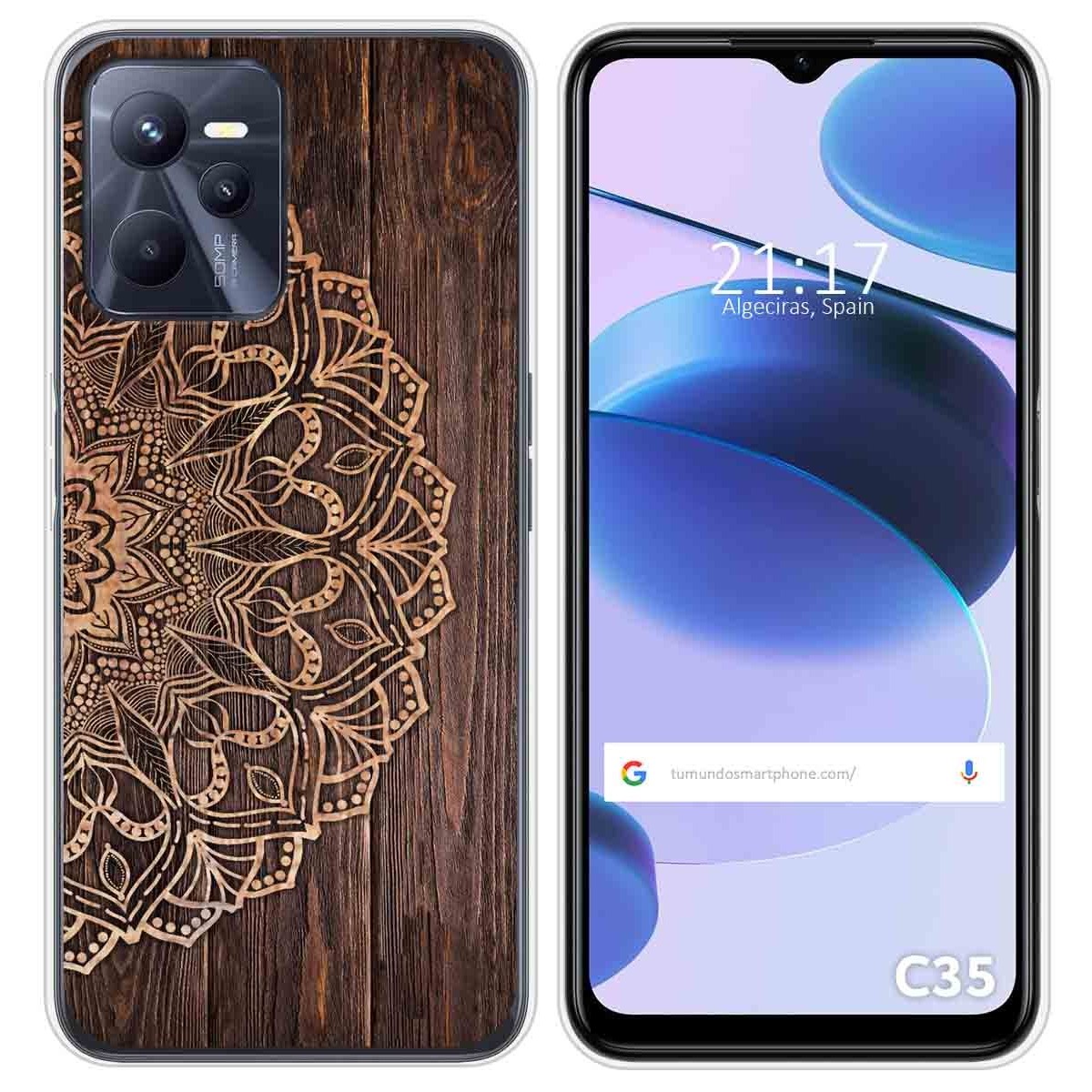 Funda Silicona para Realme C35 diseño Madera 06 Dibujos