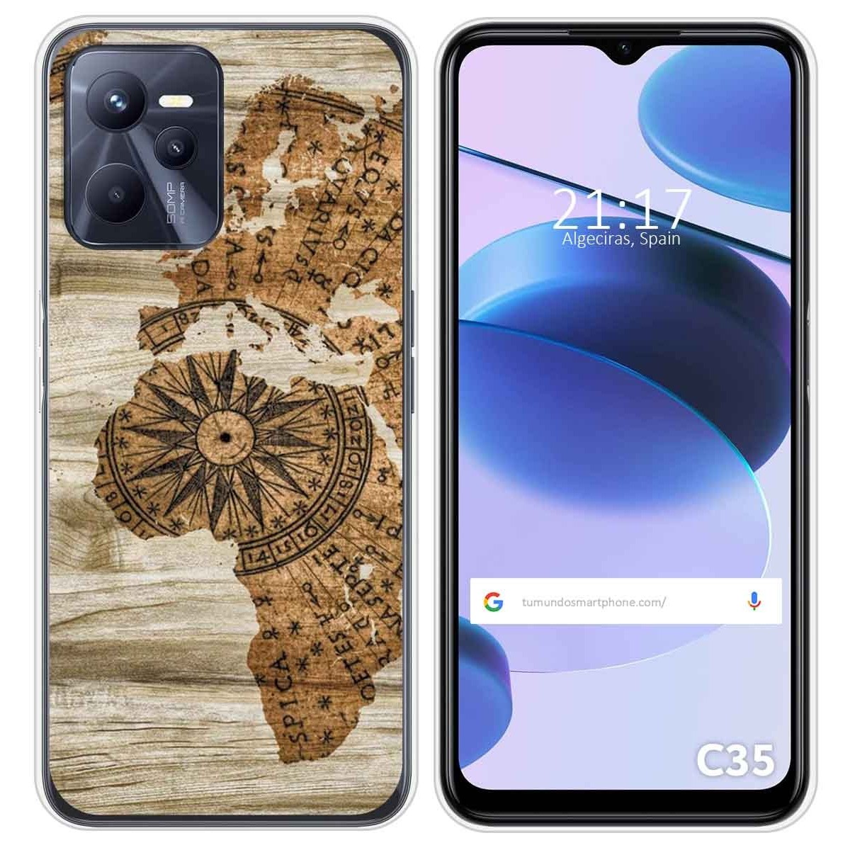Funda Silicona para Realme C35 diseño Madera 07 Dibujos