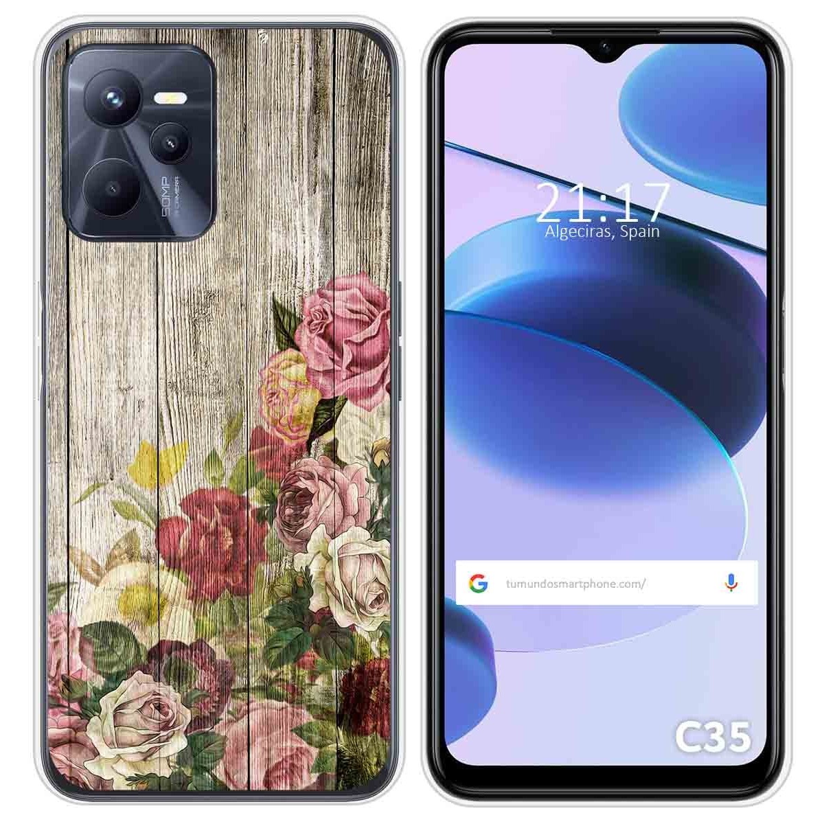 Funda Silicona para Realme C35 diseño Madera 08 Dibujos
