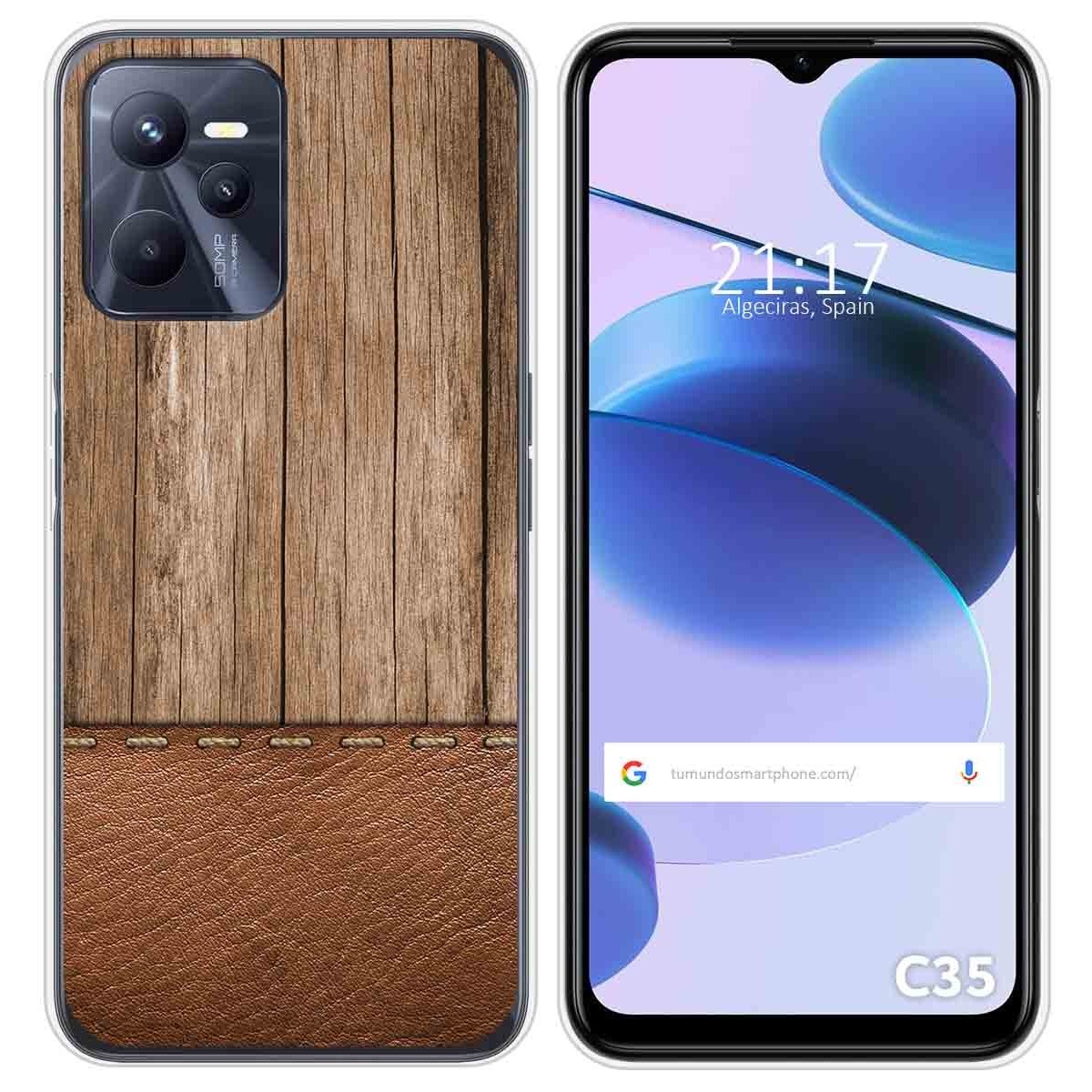 Funda Silicona para Realme C35 diseño Madera 09 Dibujos