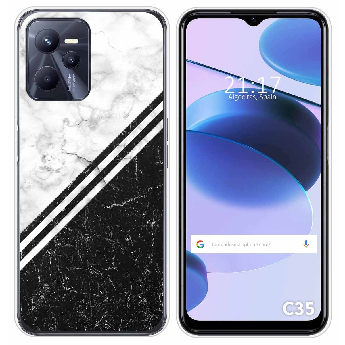 Funda Silicona para Realme C35 diseño Mármol 01 Dibujos