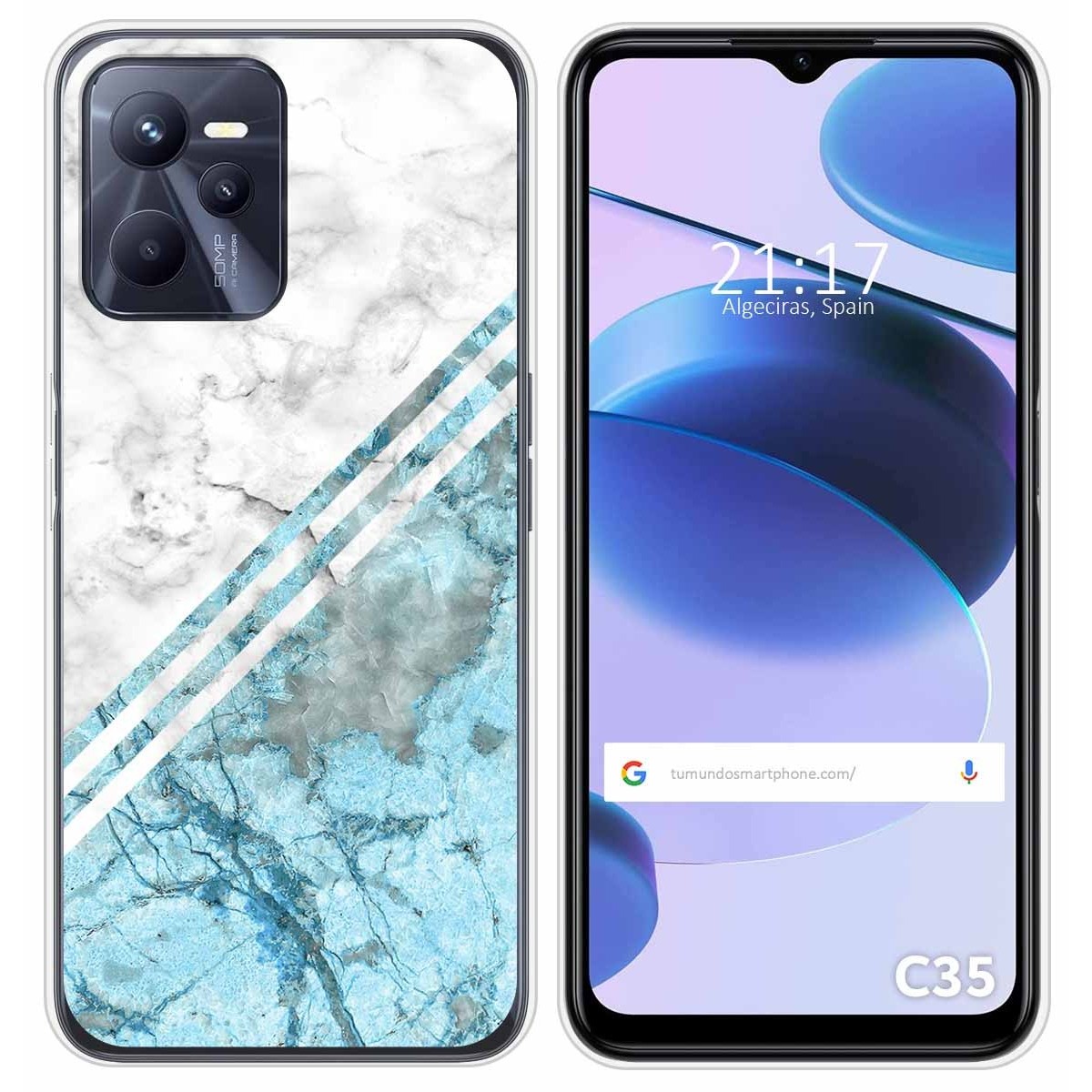 Funda Silicona para Realme C35 diseño Mármol 02 Dibujos