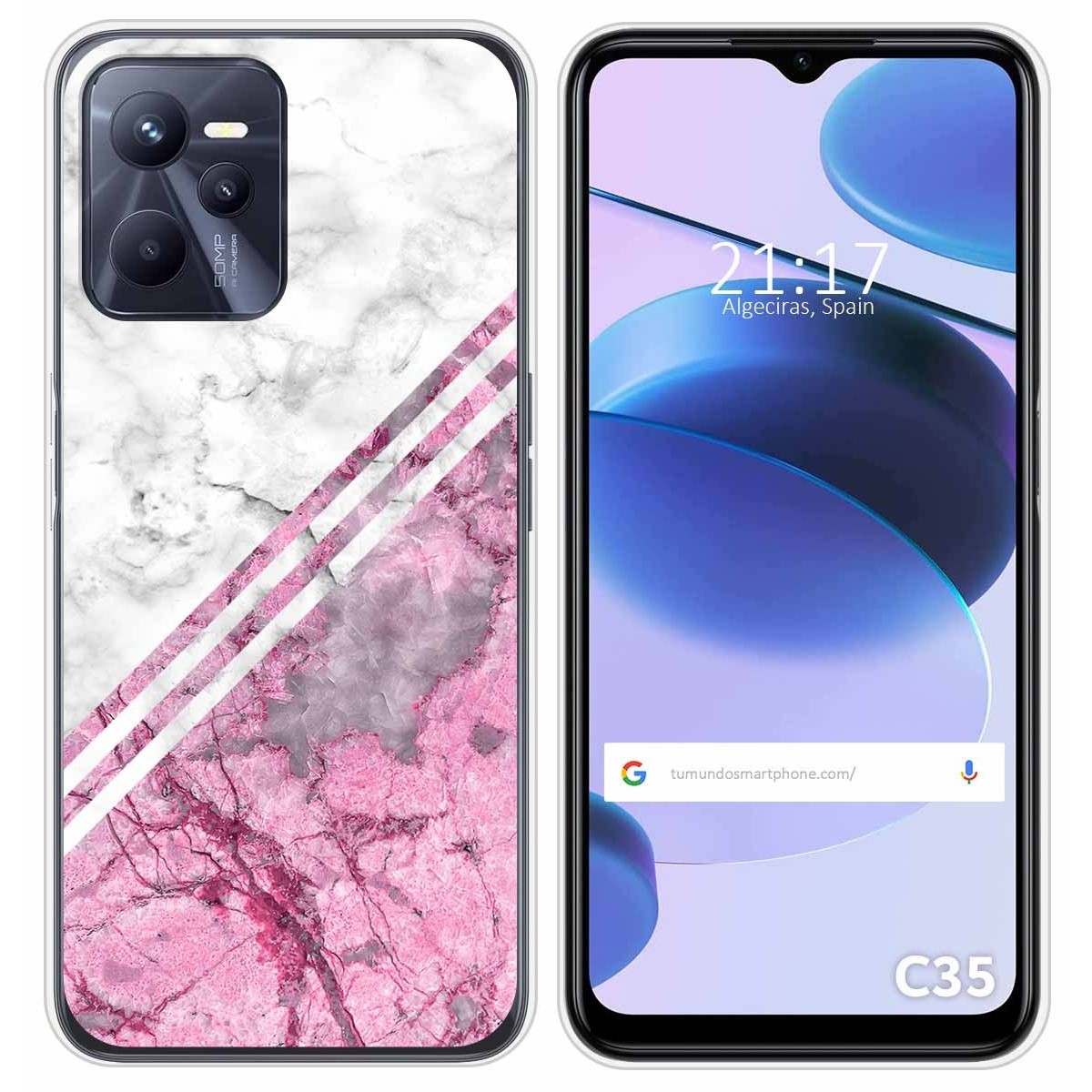 Funda Silicona para Realme C35 diseño Mármol 03 Dibujos