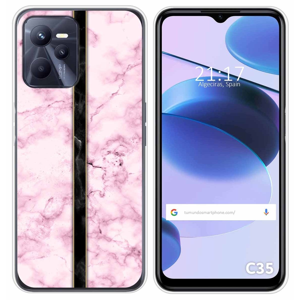 Funda Silicona para Realme C35 diseño Mármol 04 Dibujos