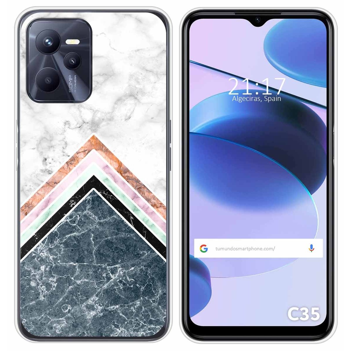 Funda Silicona para Realme C35 diseño Mármol 05 Dibujos