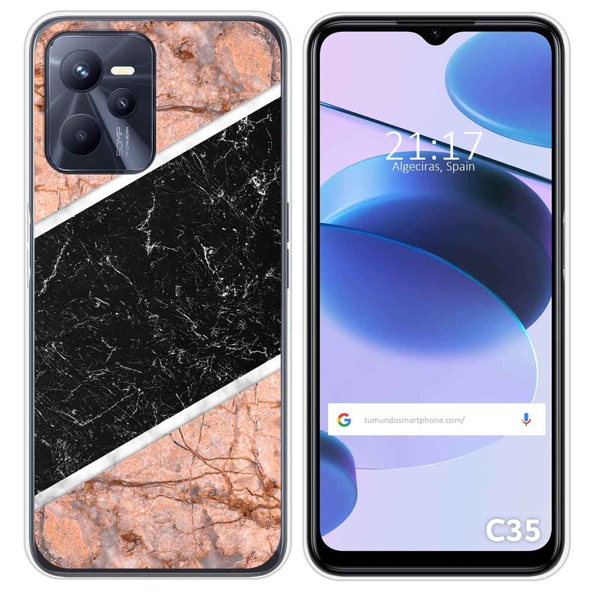 Funda Silicona para Realme C35 diseño Mármol 07 Dibujos