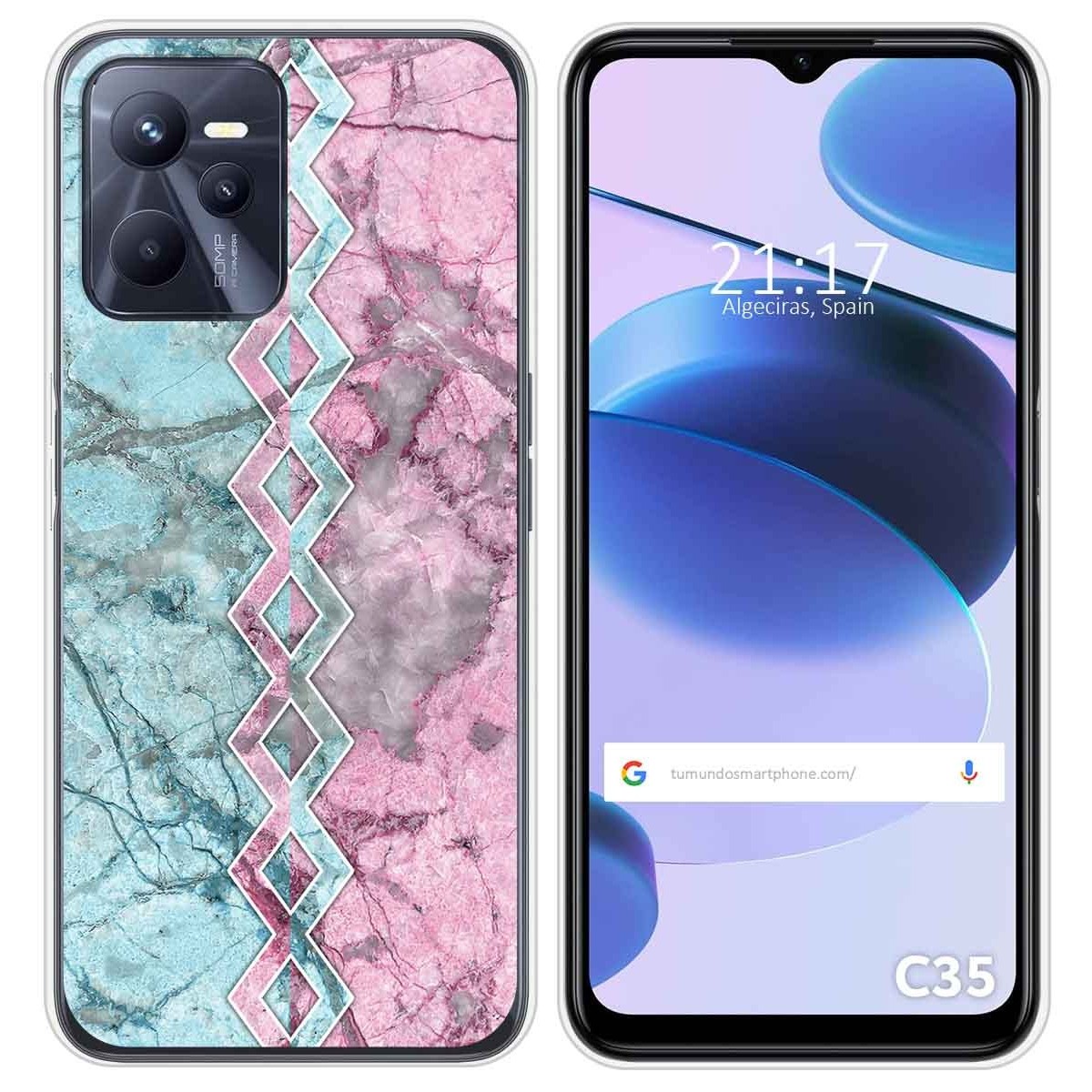 Funda Silicona para Realme C35 diseño Mármol 08 Dibujos