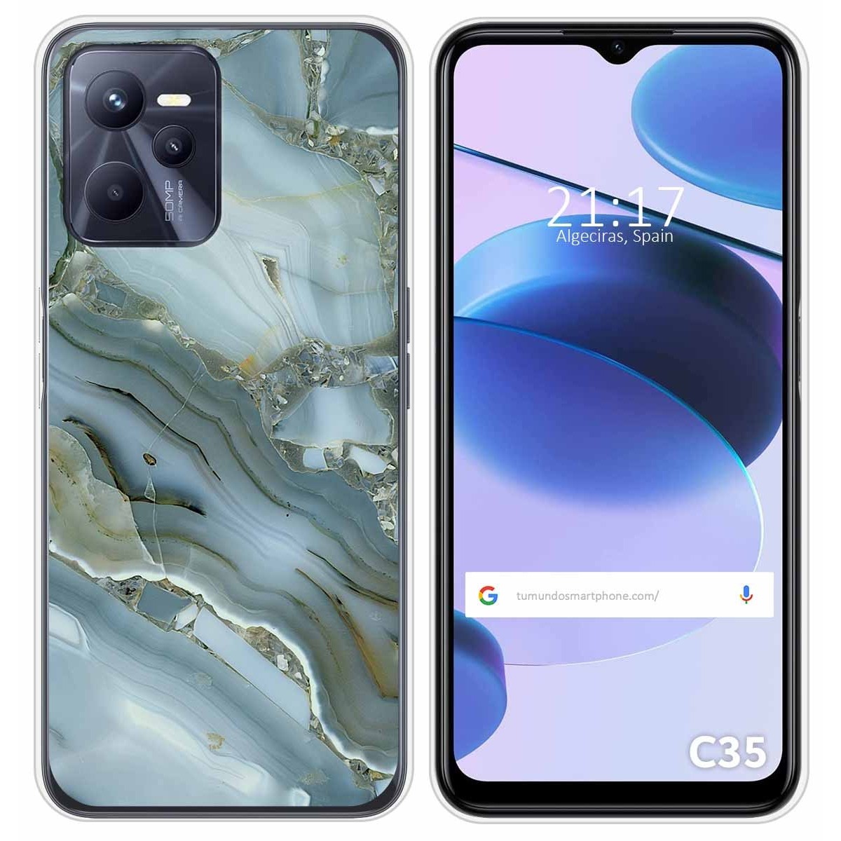 Funda Silicona para Realme C35 diseño Mármol 09 Dibujos