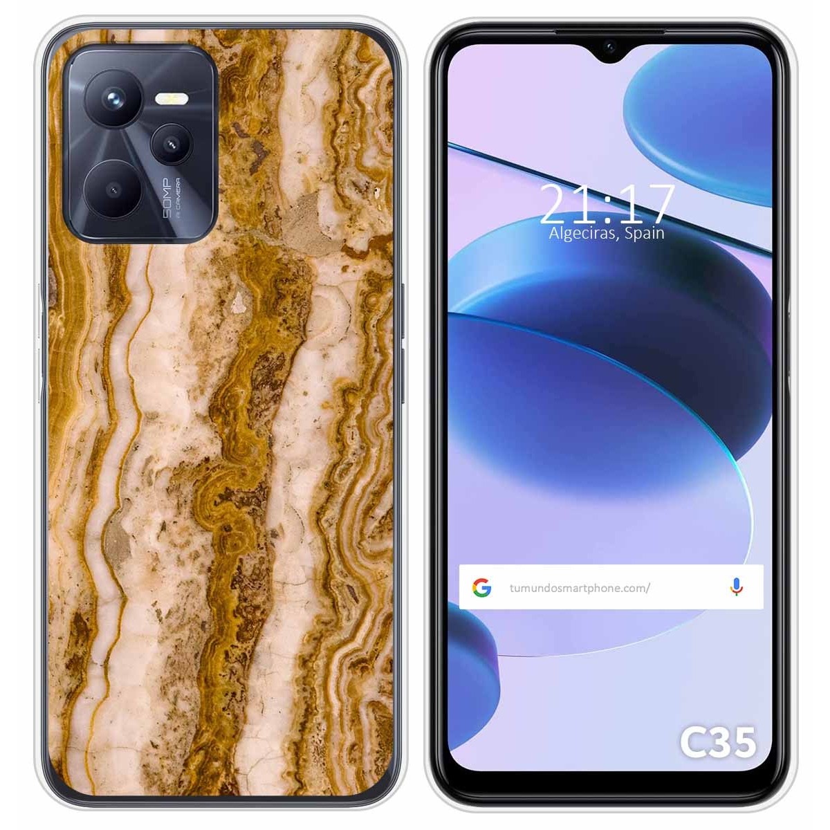 Funda Silicona para Realme C35 diseño Mármol 10 Dibujos