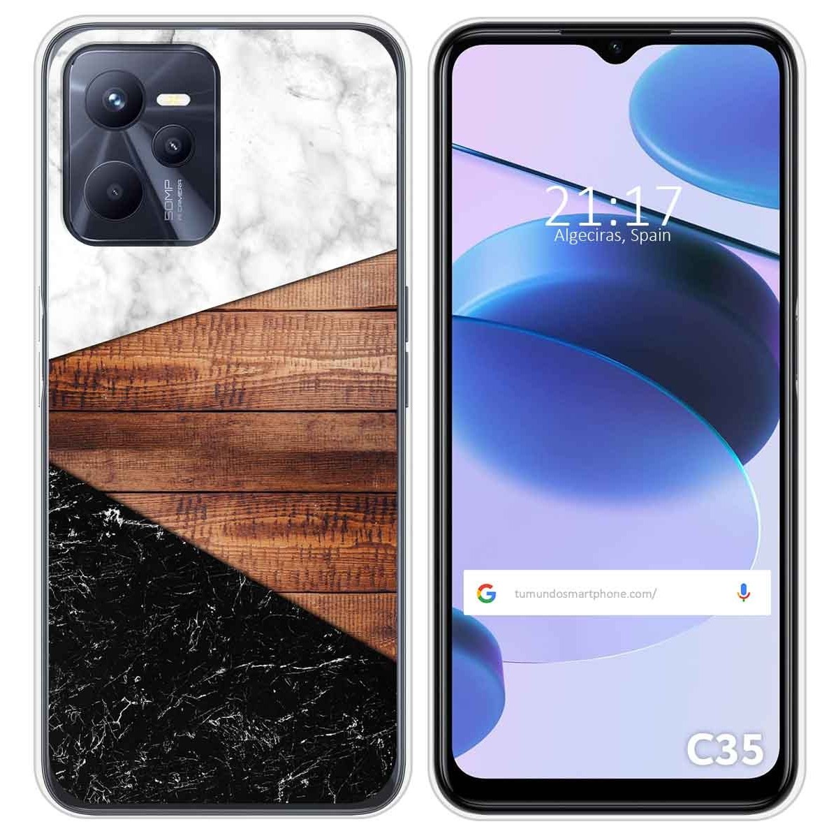 Funda Silicona para Realme C35 diseño Mármol 11 Dibujos