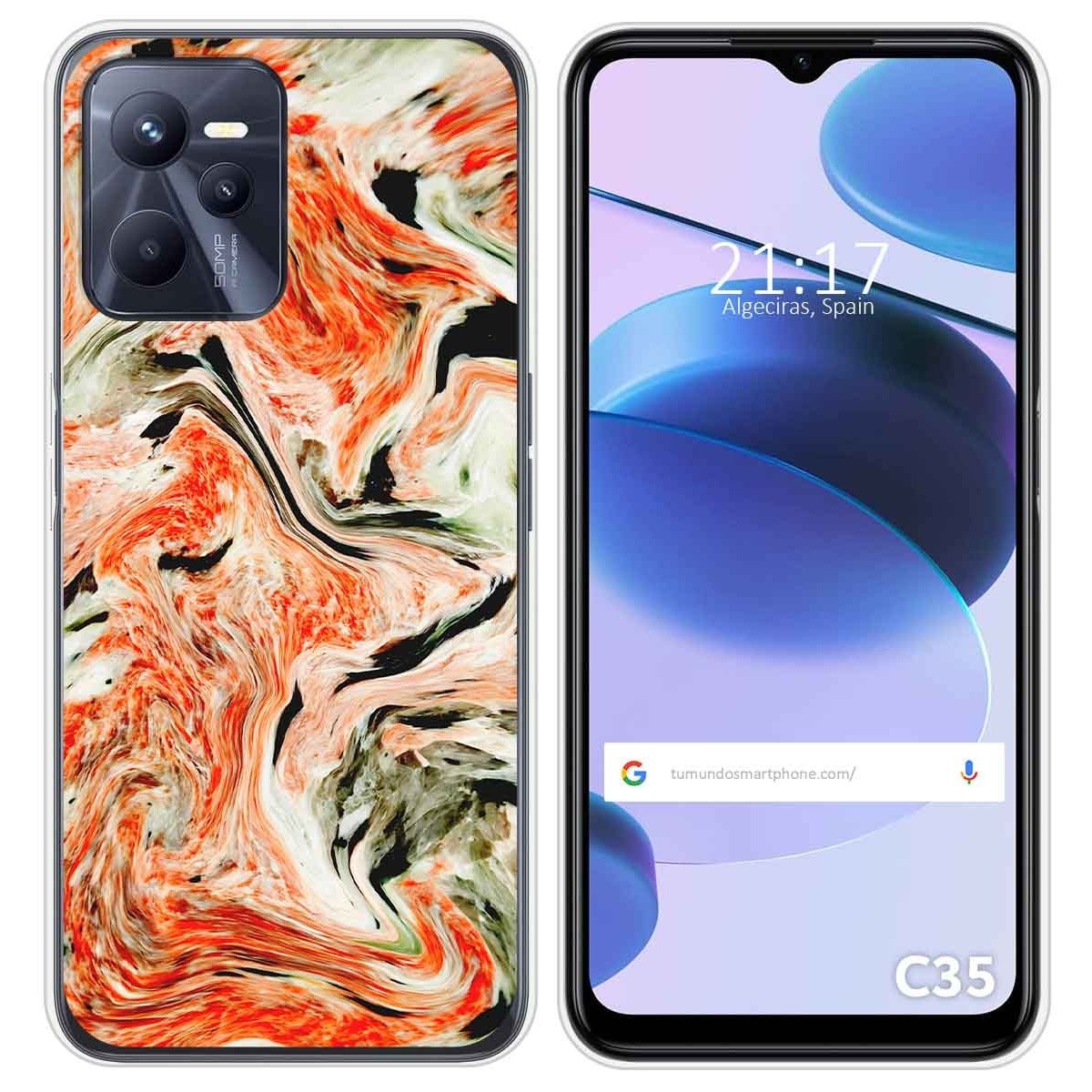 Funda Silicona para Realme C35 diseño Mármol 12 Dibujos