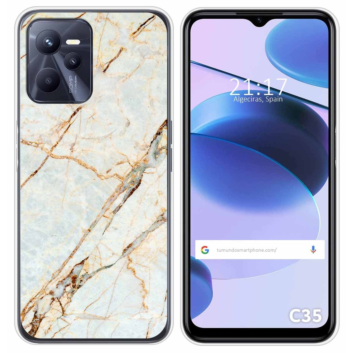 Funda Silicona para Realme C35 diseño Mármol 13 Dibujos