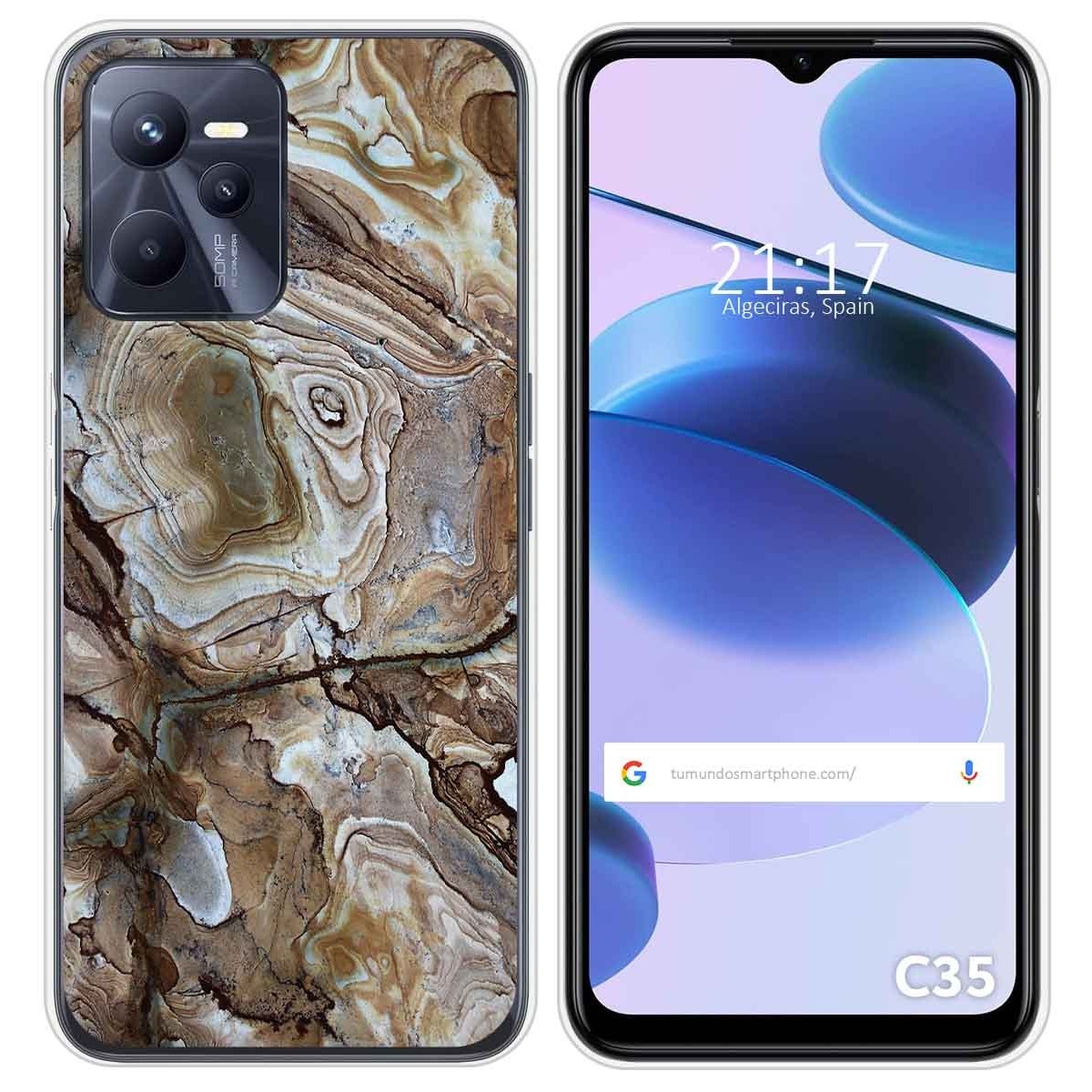 Funda Silicona para Realme C35 diseño Mármol 14 Dibujos