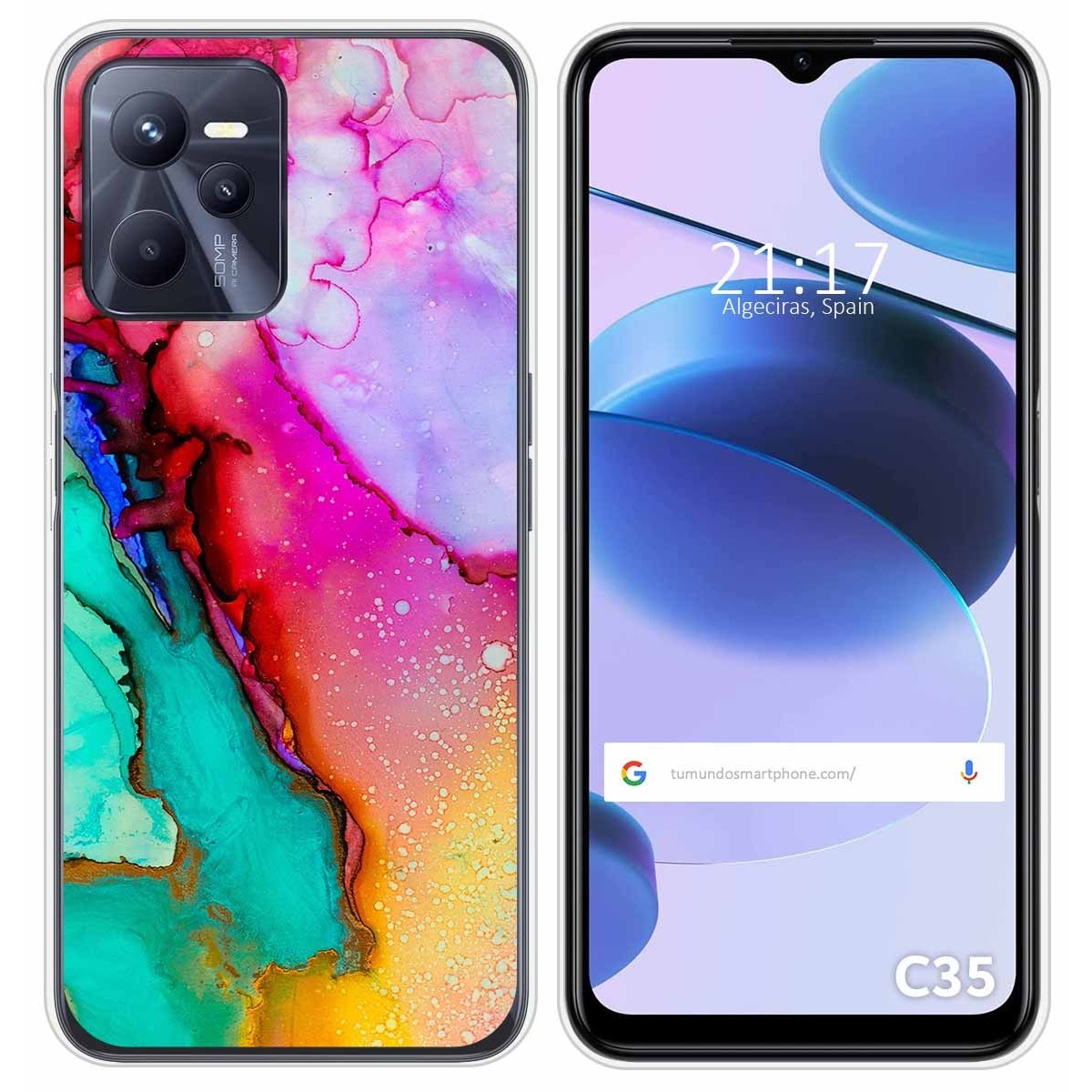 Funda Silicona para Realme C35 diseño Mármol 15 Dibujos