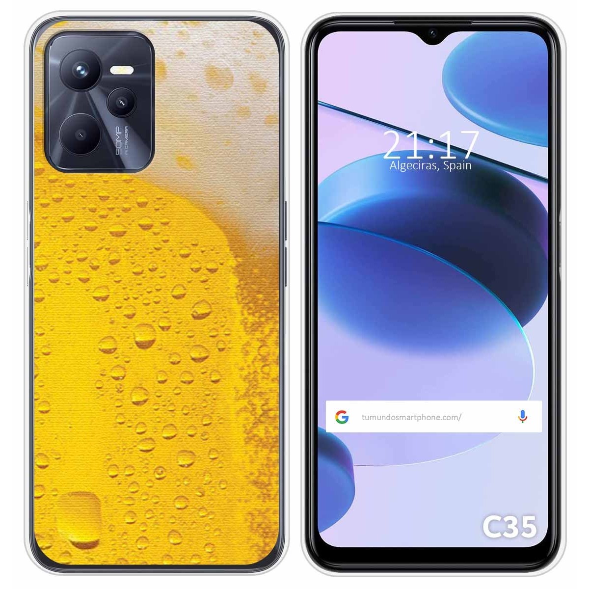Funda Silicona para Realme C35 diseño Cerveza Dibujos