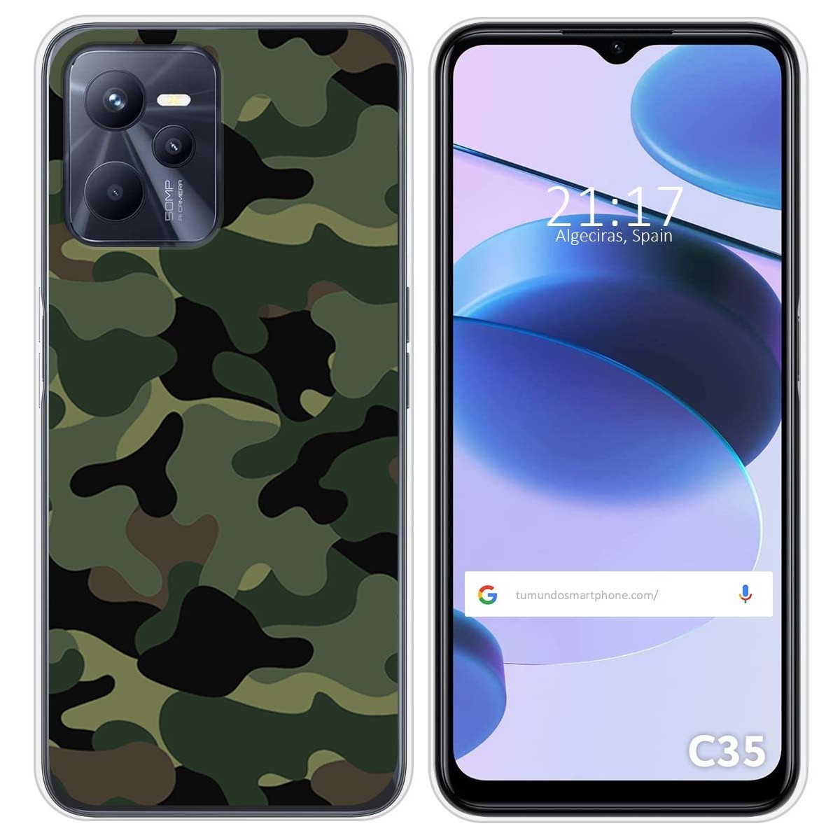 Funda Silicona para Realme C35 diseño Camuflaje Dibujos
