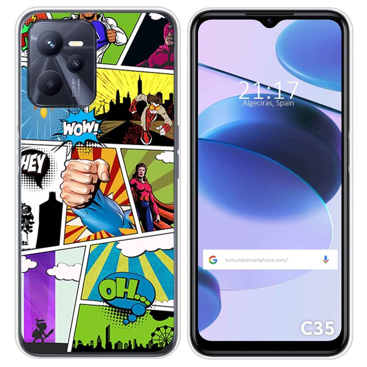 Funda Silicona para Realme C35 diseño Comic Dibujos