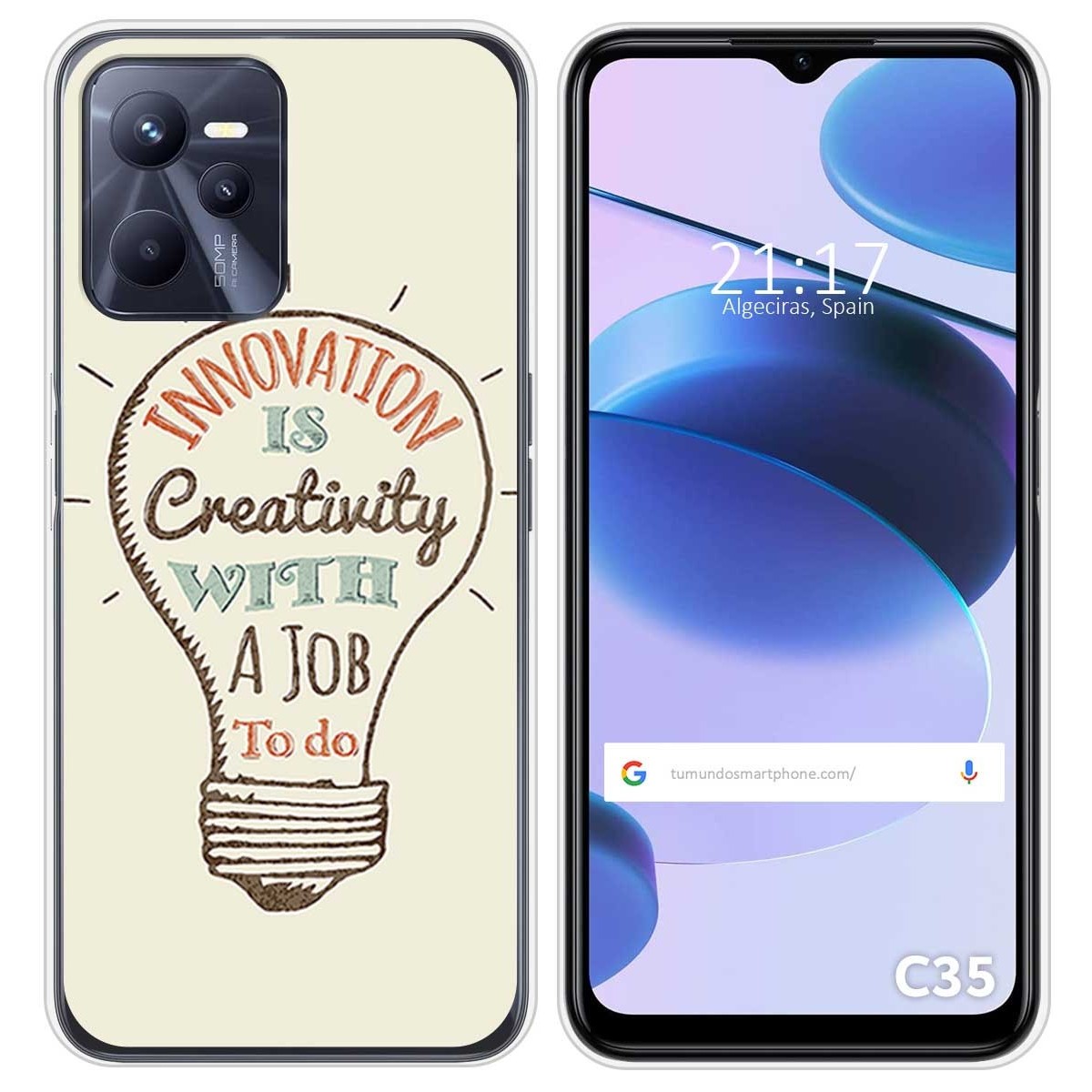 Funda Silicona para Realme C35 diseño Creativity Dibujos